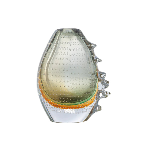 Ocean Green Hand-Made Glass Vase