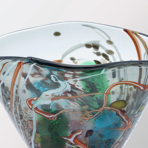 Multi-Gradient Hand-Made Glass Vase