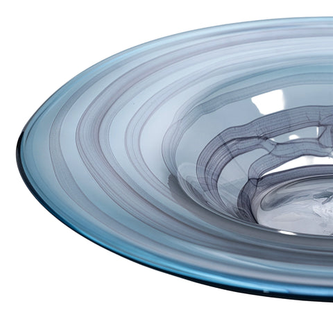 Blue Hand-Made Glass Vase.