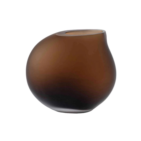 Handcrafted Glass Vase – Small | Brown