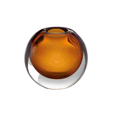 Handmade Glass Vase – Small | Amber