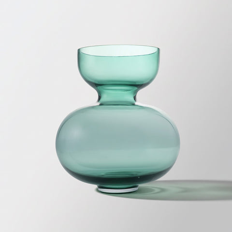 Handmade Glass Vase – Medium | Ocean Green