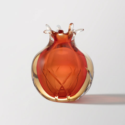 Amber Hand-Made Glass Vase