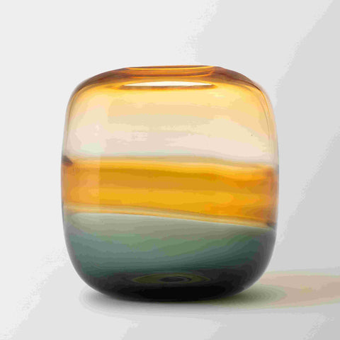 Handmade Glass Vase – Small | Champagne