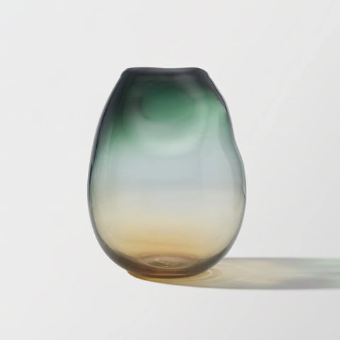 Multi-Gradient Hand-Made Glass Vase