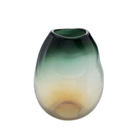 Multi-Gradient Hand-Made Glass Vase