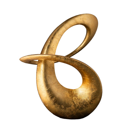 Deco 79 Gold Aluminum Metal Abstract Swirl Sculpture