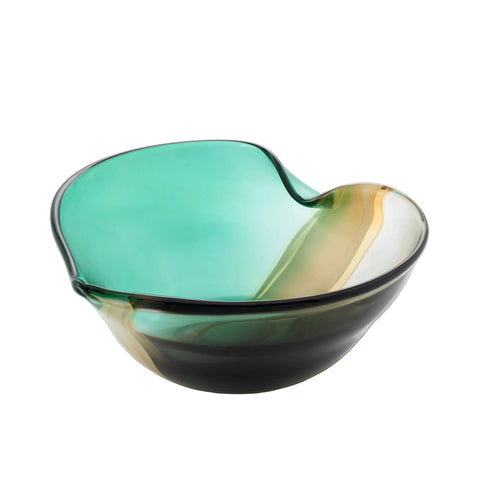 Ocean Green Hand-Made Glass Vase