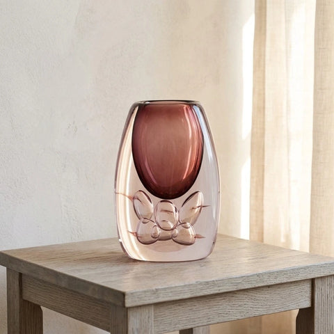 Handmade Glass Vase – Light Pink