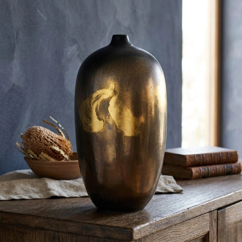 Luxury Metallic Ombre Ceramic Vase