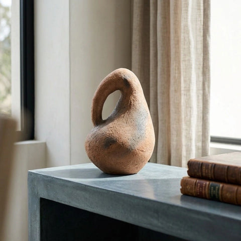 Hand-Sculpted Terracotta Torso Vase