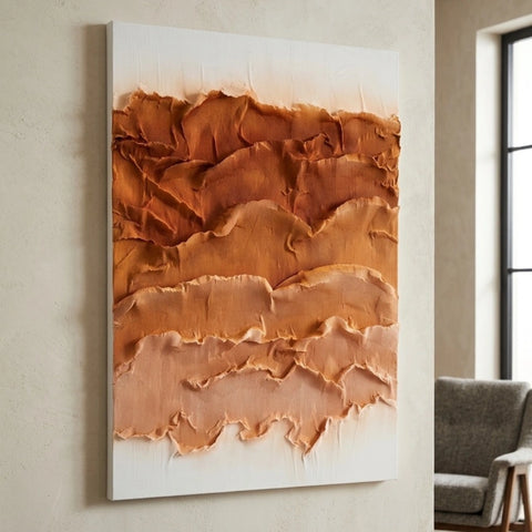 Torn Paper Layers Abstract Wall Art