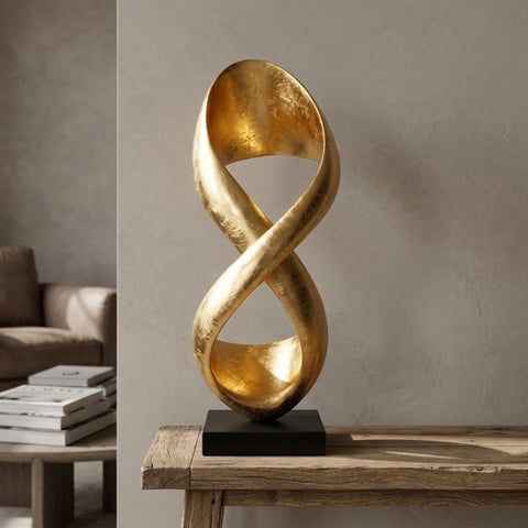 Gold-leafed polyresin sculpture