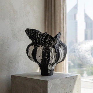 Obsidian Wave Ceramic Vases