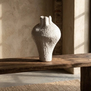 Scalloped Rim/Top Pomegranate Vase