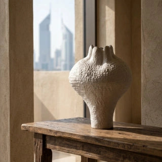 Textured Ceramic Pomegranate Vase
