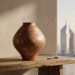 Wide Squat Urn Terracotta Vases