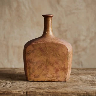 Handcrafted Ceramic Vase with 24K Gold Plating