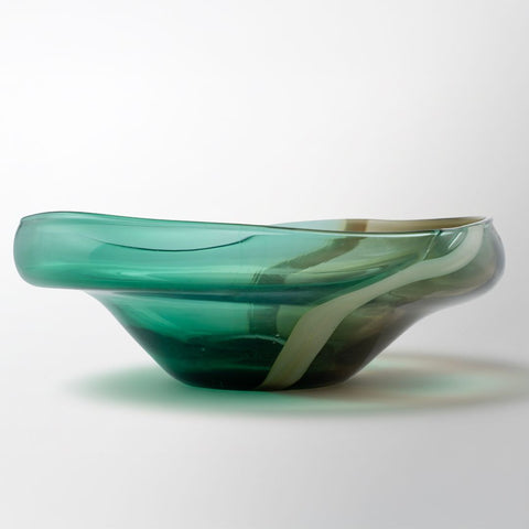 Ocean Current Art Glass Bowl