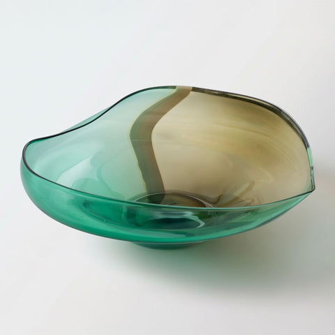 Ocean Current Art Glass Bowl