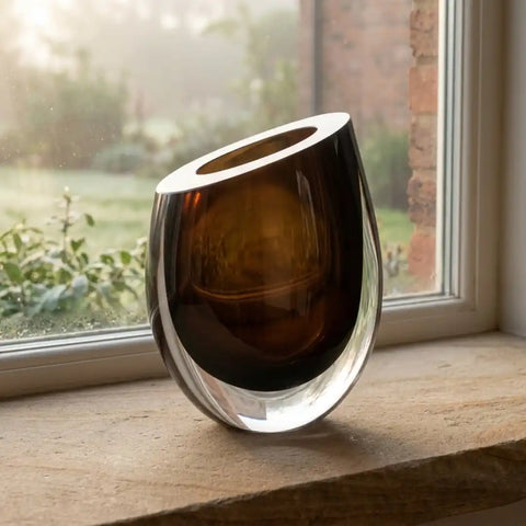 Modern Smoke Crystal Vase