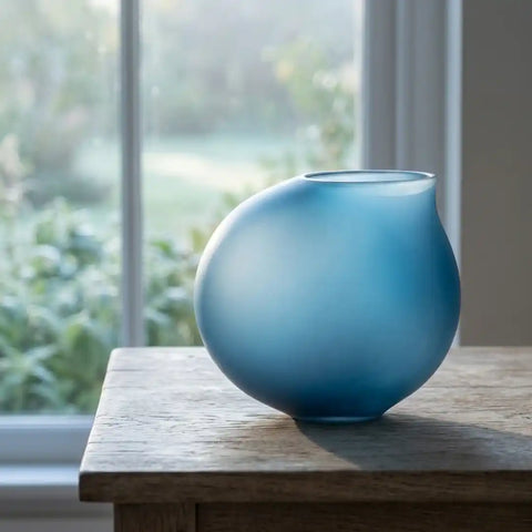 Contemporary Frosted Glass Vase