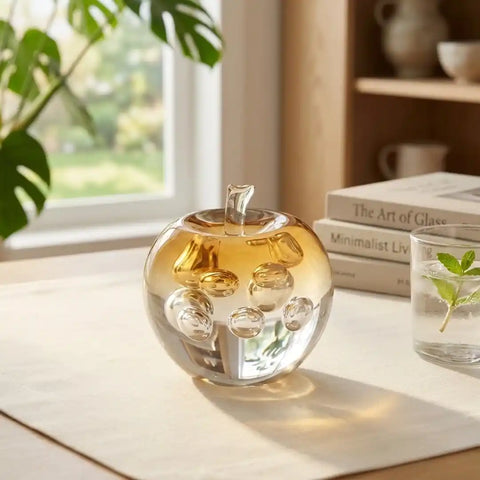 Amber Hand-Made Glass Vase