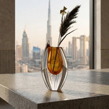 Amber Hand-Made Glass Vase