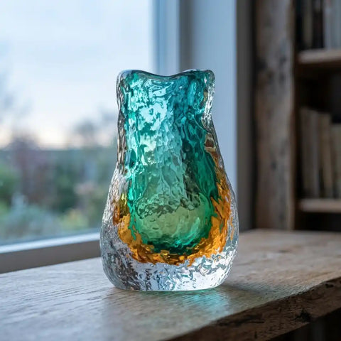 Ocean Green Hand-Made Glass