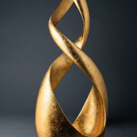 Orion Abstract Decorative Sculpture made from gold-toned resin