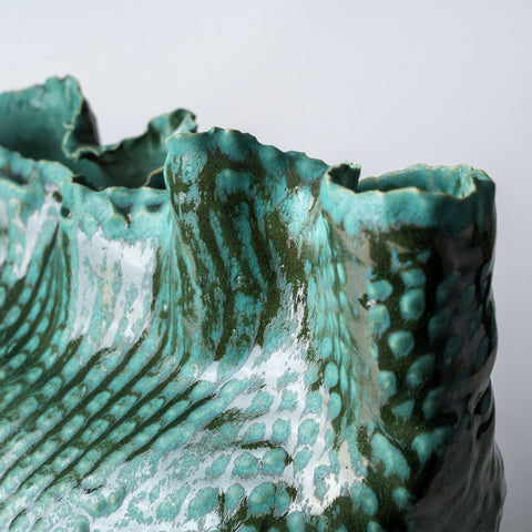Peter Beard Corrugated Ceramic Vases