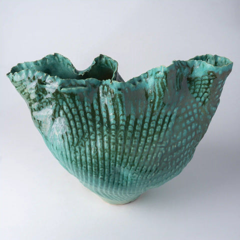 Handmade Ceramic Ruffled Vase