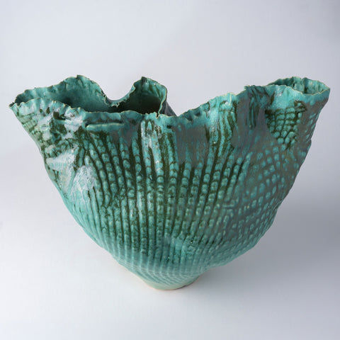 Peter Beard Corrugated Ceramic Vases
