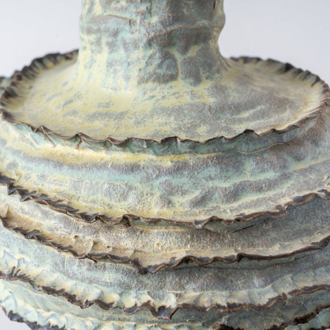 Peter Beard Ruffled Ceramic Vase