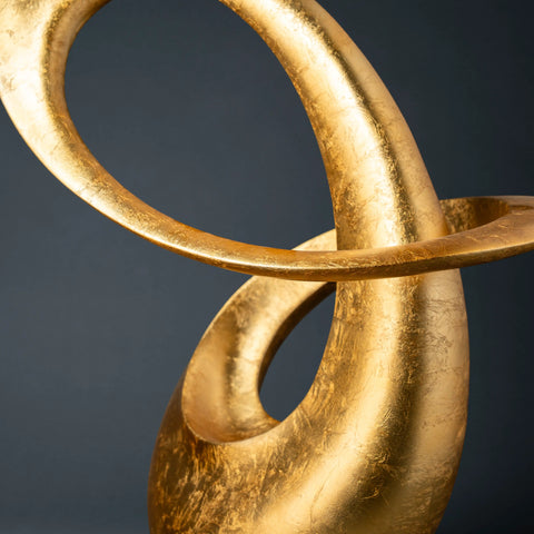 Deco 79 Gold Aluminum Metal Abstract Swirl Sculpture
