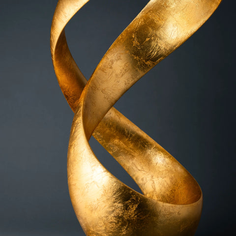 Gold-leafed polyresin sculpture
