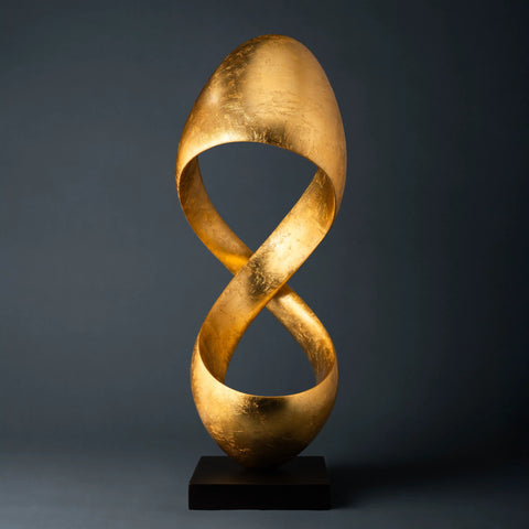 Gold-leafed polyresin sculpture