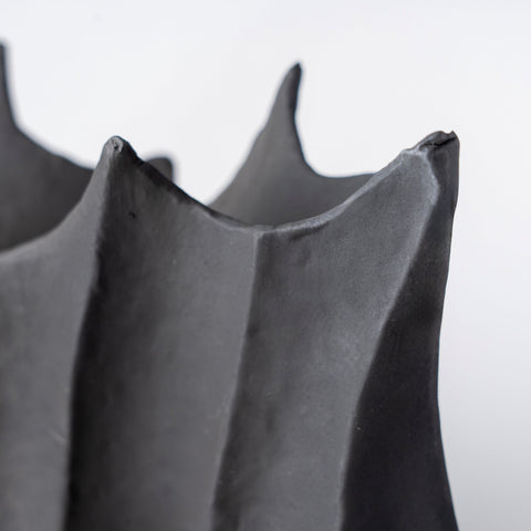 Obsidian Star Ceramic Vases