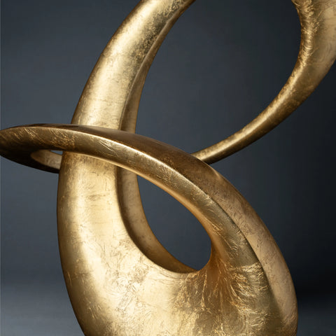 Deco 79 Aluminum Abstract Swirl Sculpture