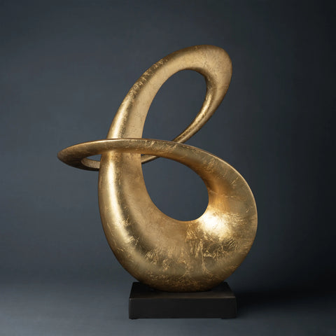 Deco 79 Aluminum Abstract Swirl Sculpture