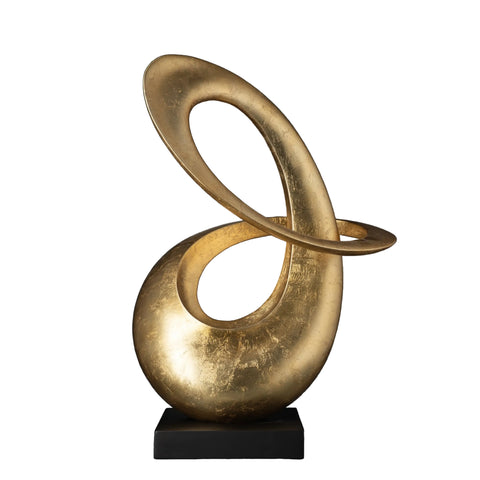 Deco 79 Aluminum Abstract Swirl Sculpture