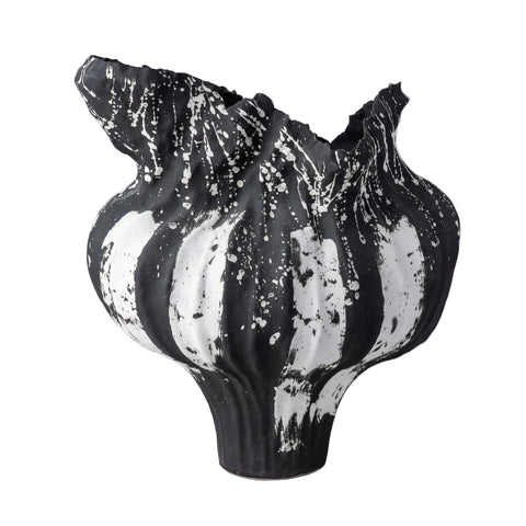 Obsidian Wave Ceramic Vases