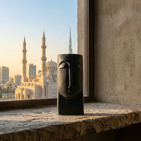 Face-Shaped Vase
