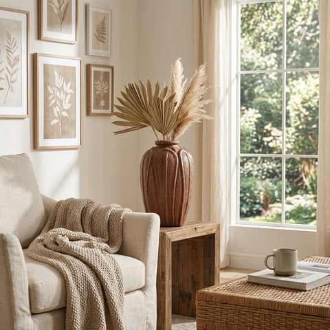 Ribbed Bud Terracotta Vases
